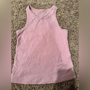 pink mid length lulu lemon tank